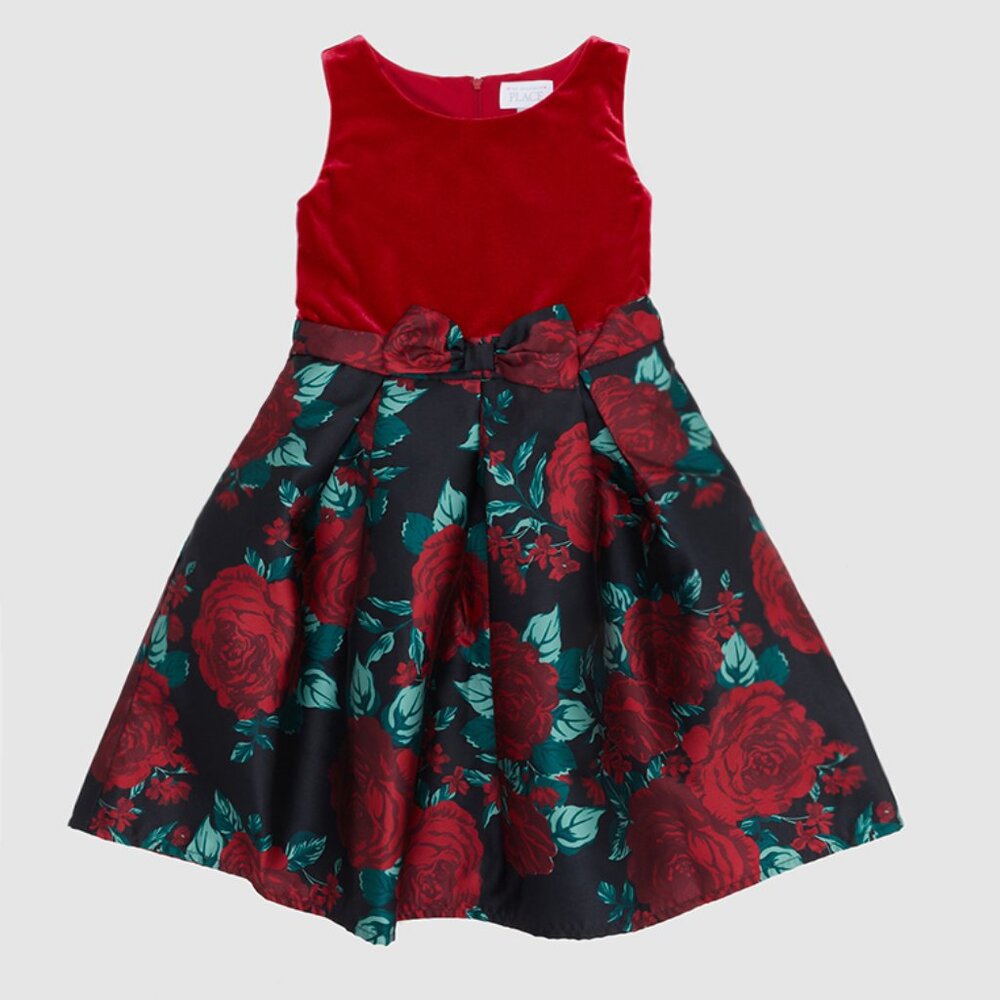 Red Velvet Dress - Kids